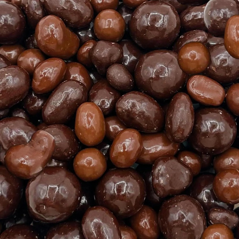 Gourmet BRIDGE MIX- Peanuts, Almonds, Raisins, Malt Balls, Caramels 1 POUND