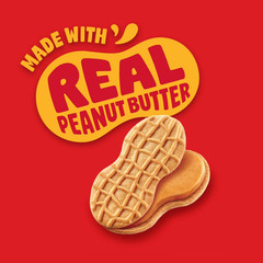 NUTTER BUTTER Double Nutty Peanut Butter Sandwich Cookies, Family Size, 15.27 oz
