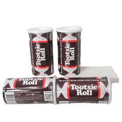 Tootsie Roll Cocoa Chocolate Candy Reusable Banks 5″ In High Lot of 4