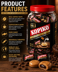 Kopiko Cappuccino Candy 28.2 oz / 800g (Pack of 2)