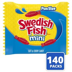 SWEDISH FISH Mini Soft & Chewy Candy 140 Snack Packs Bulk Candy