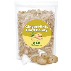 Ginger Mints – 2 Pound Bulk Pack (About 180 Count) – Hard 2 (Pack of 1)