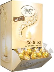 Lindt Lindor White Chocolate Truffles 50.8 oz Box 120 Pieces