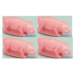 Marzipan Lucky Pig by Bergen Marzipan (1.5oz/42g) Pink or White 4 Pieces For $20