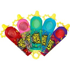 Juicy Drop Pop 21 Count Assorted Lollipops with Sour Gel Fruity Candy Fun