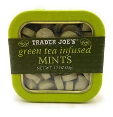 Trader Joe’s 1.23 oz GREEN TEA INFUSED Breath Mints in Metal Tin ** BB 1/2026 **