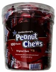 Goldenberg’s Peanut Chews Original Dark Chocolate Individually Wrapped, 2 LBS