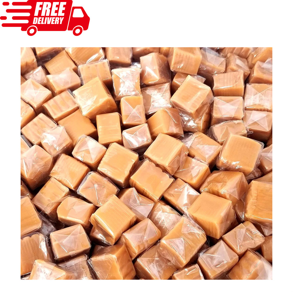 Caramel Cubes Candy – 4 Pound Bulk Pack (About 300 Count) – Classic Chewy Squ…