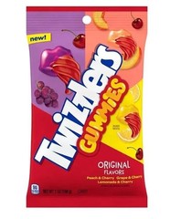 Twizzlers Gummies – Original Peach Grape Lemonade & Cherry, 7 oz Bag (Pack of 3)