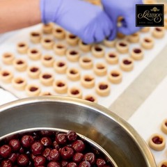Szamos Sour Cherry Dessert, Handmade Chocolate-Covered Marzipan Bonbon, 4x125g