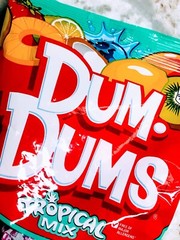 Dum.Dums-Tropical Mix Lollipops Free from Major Allergens. 3.5oz/99g