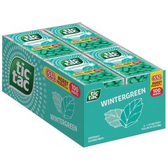 Wintergreen Breath Mints Bulk 12 Pack 100 Pieces Portable Pocket Size