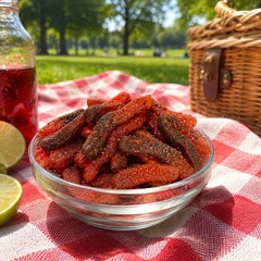 Chamoy Chili Gummy Worms Candy | 16 oz (1 LB) Bag | Mexican Style Spicy Candy