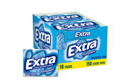 Extra (Peppermint) Bubble Gum Sugarfree, 35-Stick Pack – 6 Pack
