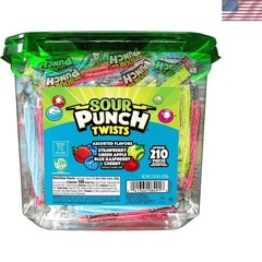 Sour Candy Twists Assortment: 3-Inches, 2.6 Lbs, Perfect for Road Trips