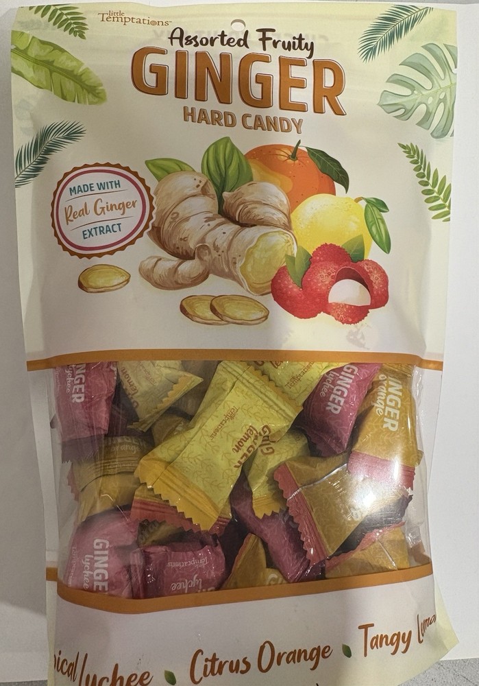 New Little Temptation Assorted Fruity Ginger Hard Candy