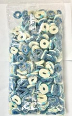Kervan 5lb Bulk Bag Halal Blue Raspberry Gummy Ring Candy Gummies