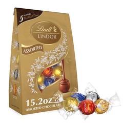 Lindt LINDOR Assorted Chocolate Candy 15.2 Ounce (Pack of 1), Natural