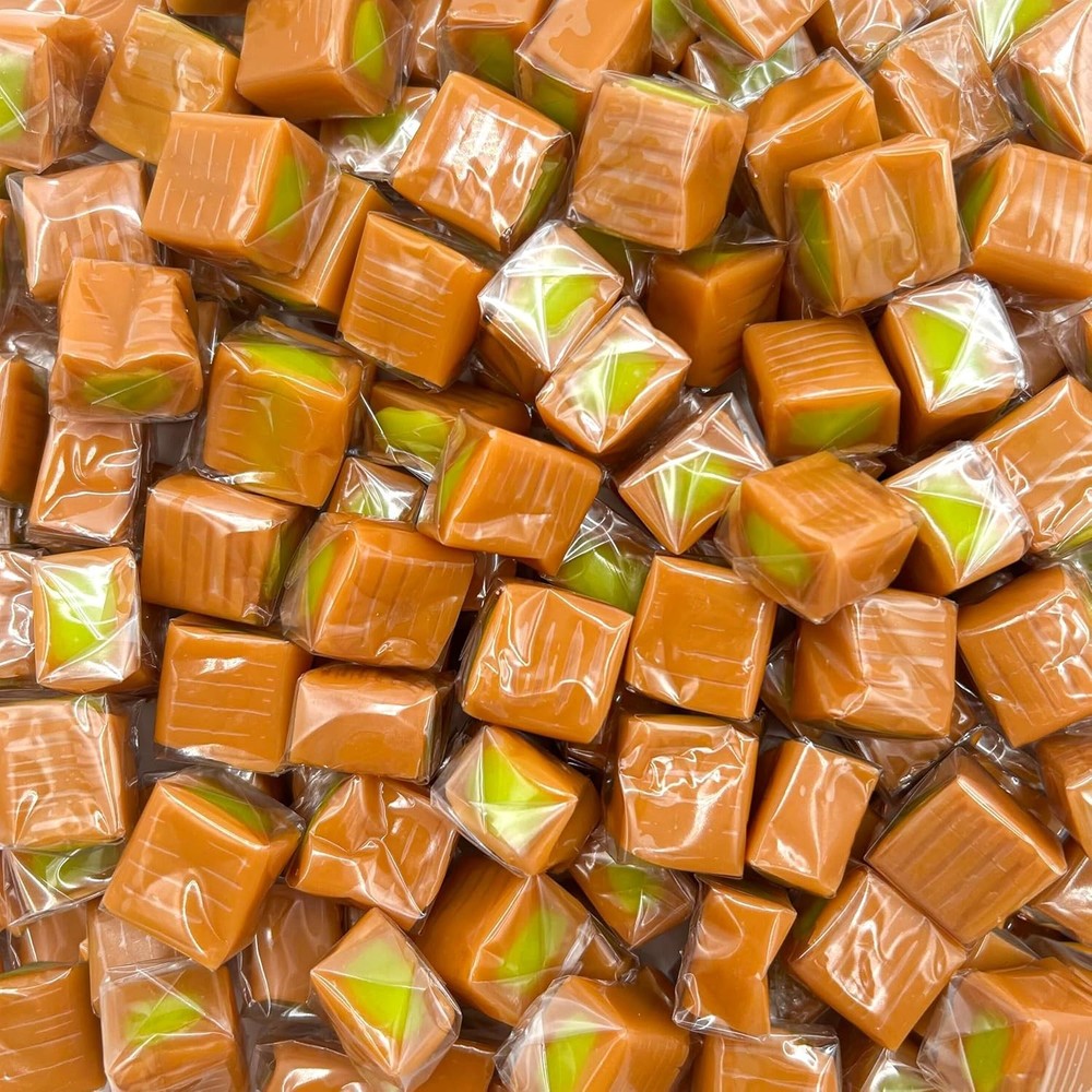Caramel Cubes Apple Filled Candy | Individually Wrapped | 1LB – 3LB | Free Ship!