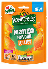 Rowntree’s Mango Flavour Lollies Sweets Sharing Bag New 130g