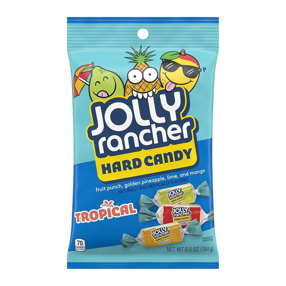 Tropical Fruit Flavored Hard Candy Bags, 6.5 Oz (12 Count)