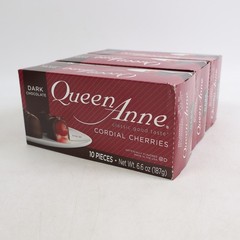 3 PACK Queen Anne Dark Chocolate Covered Cordial Cherries 6.6 oz 10 Piece Each