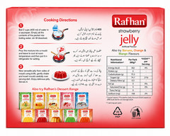 Pack of 6 Rafhan Strawberry Jelly Mix – Strawberry Flavour (80g Each)