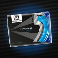 5 GUM – Peppermint Gum Sugar-Free, 35-Stick Pack, 6 Packs, Peppermint Cobalt