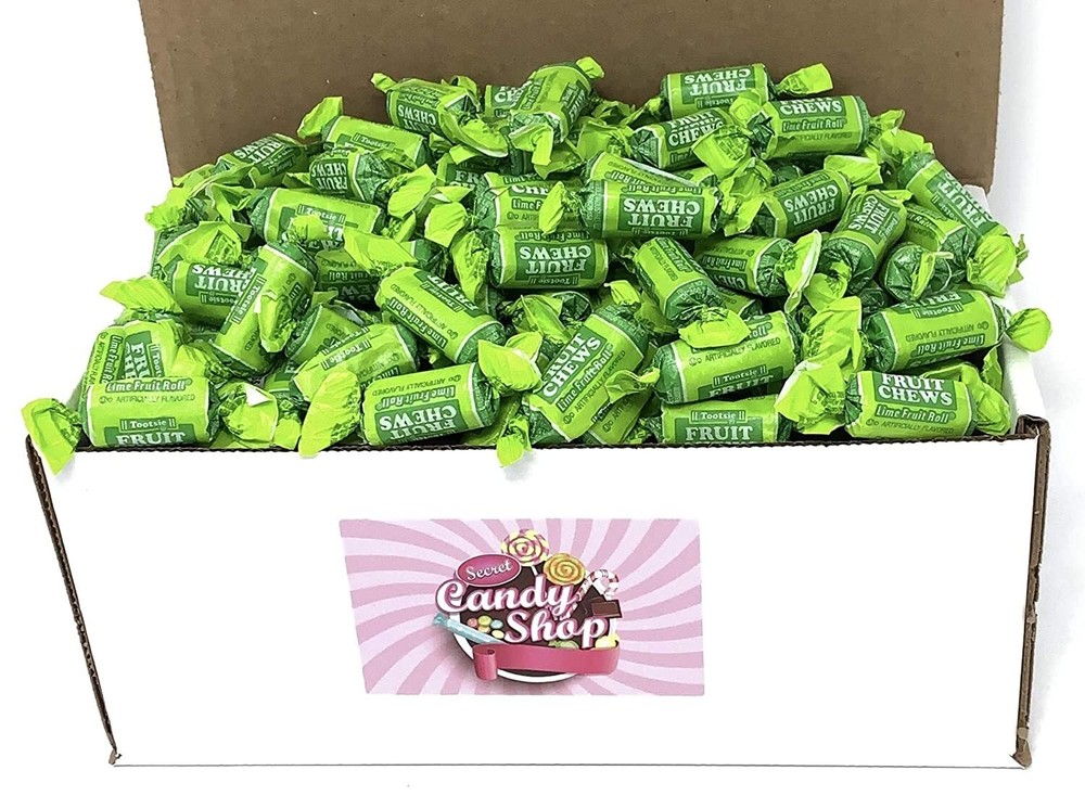 Tootsie Fruit Chews Candy in Box, (Individually Wrapped) Lime 1LB, 2LB, or 3LB