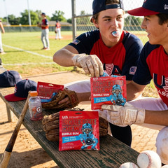 3 Pack Big League Chew Fruit Punch Flavor Bubble Gum Candy Retro