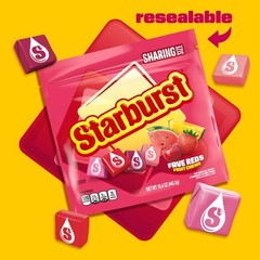 STARBURST FaveREDS Fruit Chews Candy, Chewy 15.6 Ounce (Pack of 1), Red,Pink
