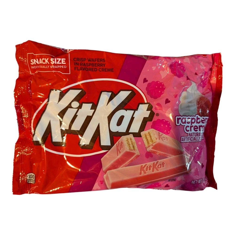 2X Kit Kat RASPBERRY CREME Crisp Wafer Snack Size Limited Edition 8.8oz Bags New