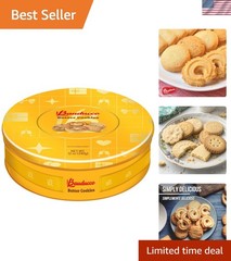 Elegant 12 oz Assorted Butter Cookies Tin – Traditional Danish Holiday Treat