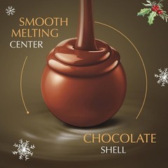 Gourmet LINDOR Truffles Gift Box: Assorted Milk, Dark, White Chocolates, 7.6 oz.