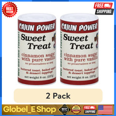 (2 pack) Cajun Power Sweet Treat Cinnamon Sugar With Pure Vanilla, 8.0 OZ….