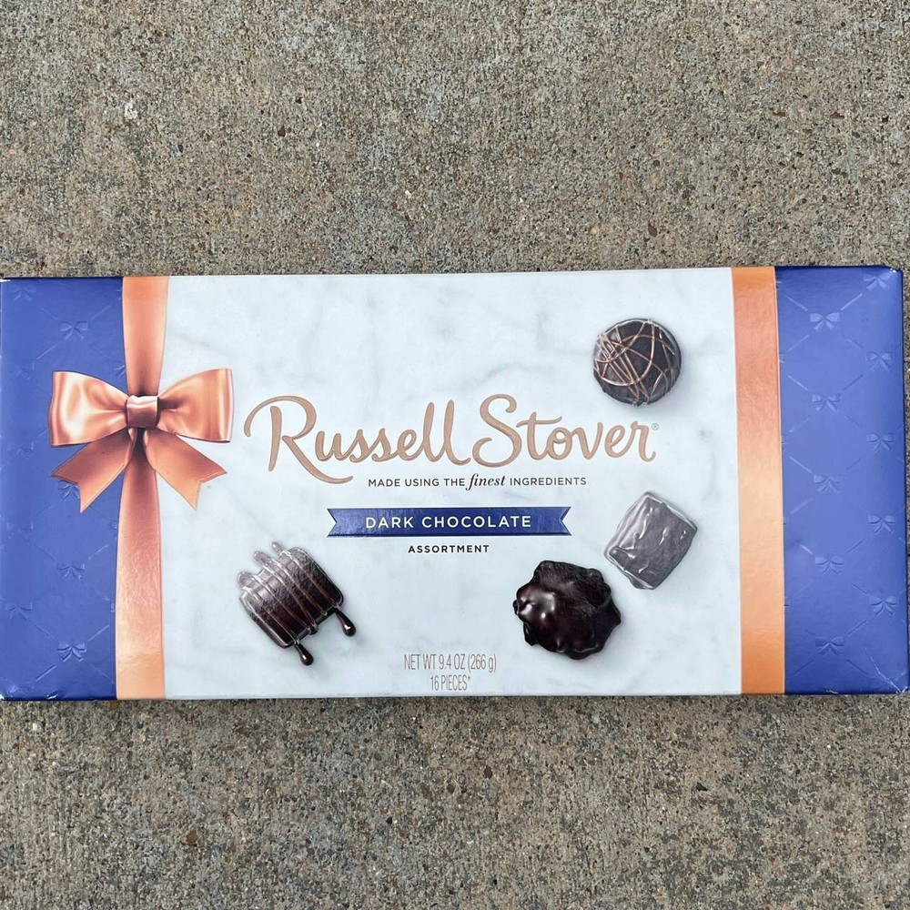 Russell Stover Assorted Dark Chocolate Gift Box 16pc 9.4oz, BB 10/26