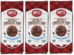 3 Matt’s Bakery Double Chocolate Chip Cookie Soft Baked Dairy Free 10.5oz