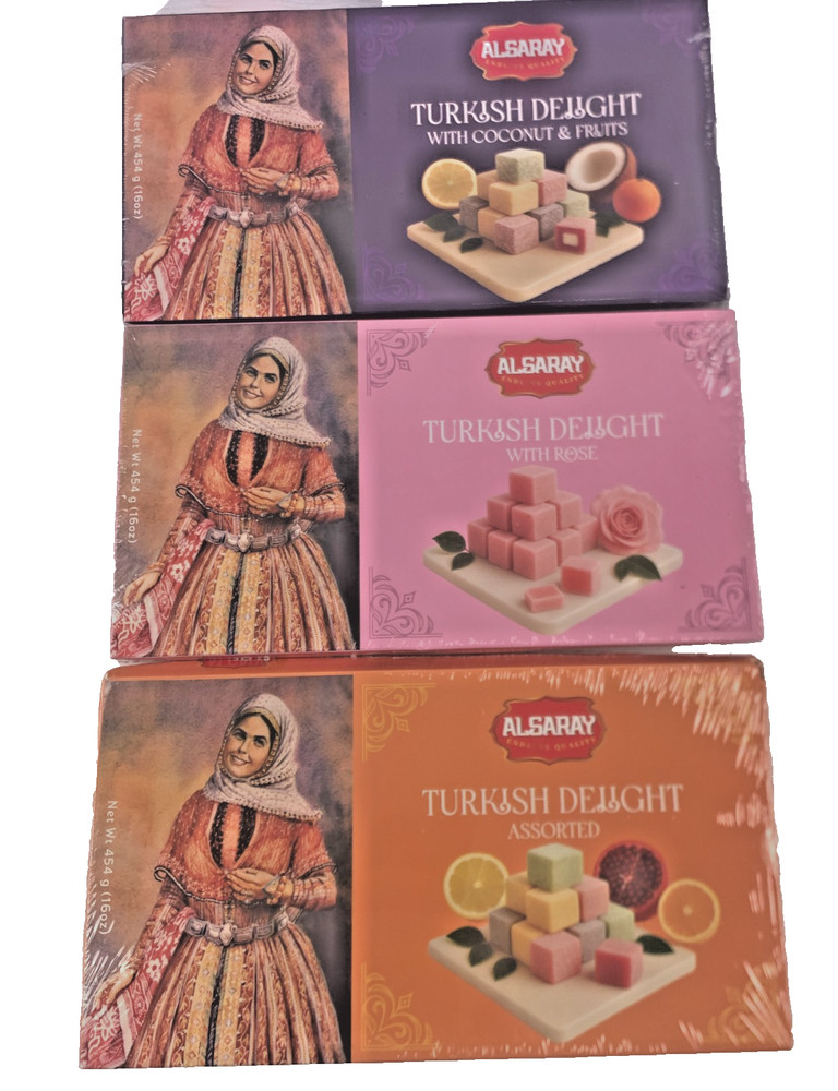 3 Pack Alsaray TURKISH DELIGHT – 454g each from TURKEY (USA SELLER)