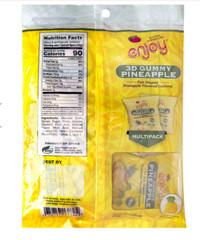 Enjoy 3D Pineapple Gummy Candy – 8 Pack Multipack, Fun Shaped, Sharing is Cool!