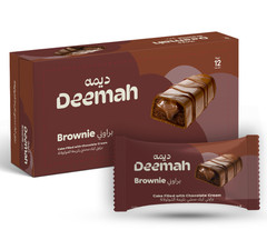 12 Pieces X Deemah Brownie Cake Filled with Chocolate Cream, 37g⭐FAST SHIPPING⭐