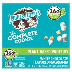 Lenny & Larry’s The Complete Cookie, White Chocolate Flavored Macadamia 4 oz 12c