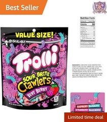 Sour Gummy Worms Very Berry 28.8 Ounce Resealable Bag Soft Chewy Candy