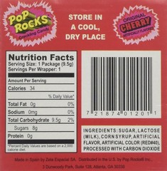 POP ROCKS Popping Candy, Cherry, 24 Count 24 (Pack of 1), Red