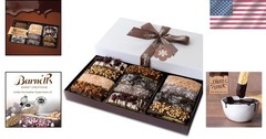 Barnetts Christmas Holiday Thanksgiving 12 Chocolate Biscotti Gift Box, Gourmet