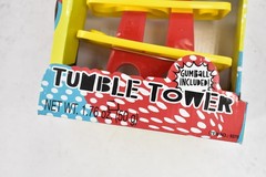 Dubble Bubble Spiral Fun Tumble Tower Multi Color Gumball Dispenser 1.76oz New