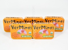 5 VerMints USDA Organic Pastilles Breath Mint GINGERMINT 1.41 oz tins