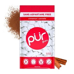 PUR Gum Aspartame Free Chewing Gum 100% Xylitol Natural,55 Pcs (Select Flavor)
