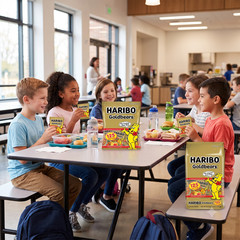 4 Pack Haribo Goldbears Gummi Candy, Mini Bags, 0.4 oz, 125-count