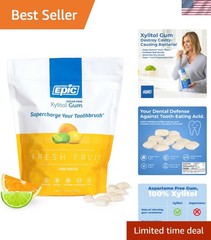 100% Xylitol Fresh Fruit Chewing Gum – Sugar Free, Aspartame Free Dental Gum …
