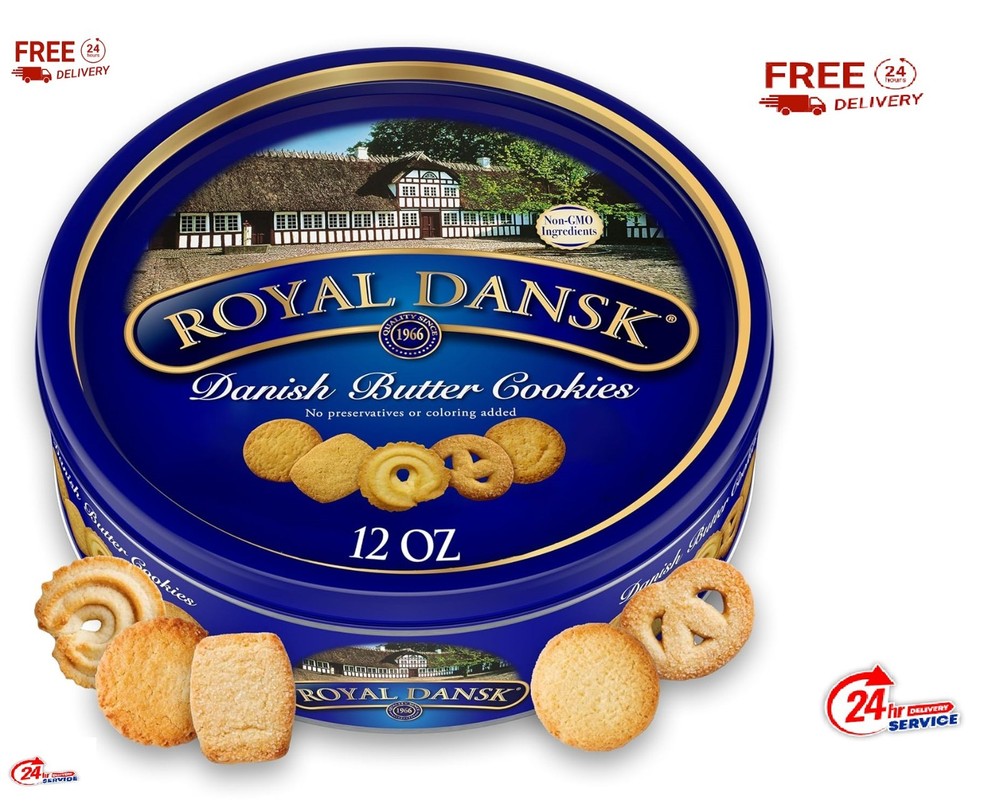 Royal Dansk Danish Cookie Selection, No Preservatives or Coloring Added, 12 Oz.